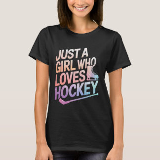 T-shirt Hockey sur glace Juste Une Fille Qui Aime Le Hocke