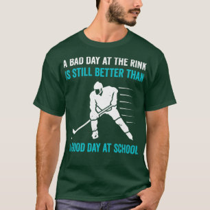 T-shirt Hockey sur glace mauvaise journée à la patinoire a