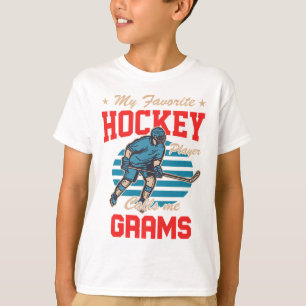 T-shirt Hockey sur glace Mon joueur de hockey préféré m'ap