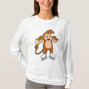 T-shirt Hockey sur glace singe bâton de hockey sur glace