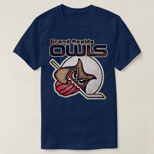 T-shirt Hockey sur hiboux de Grand Rapids (Design devant)