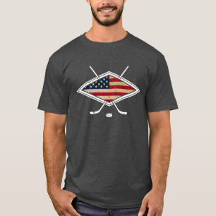 T-shirt hockey USA avec nom et numéro imprimé