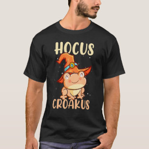 T-shirt Hocus Croakus Funny Frog Sorcière Halloween Costum