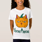 T-Shirt Hocus pawcus Halloween citrouille ginger cat magie (Devant)