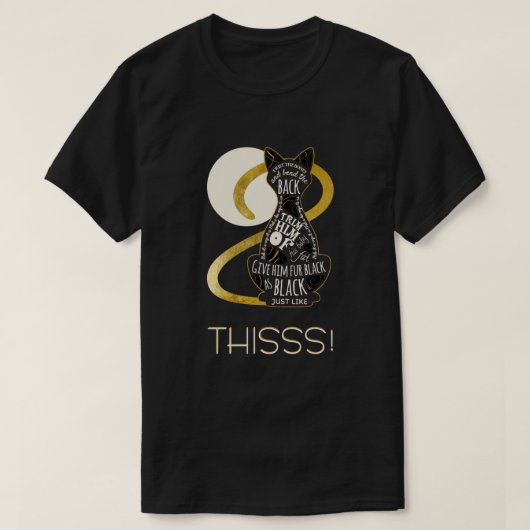 T-shirt Hocus Pocus Cat Spell - Juste. Comme. Ça ! (Design devant)