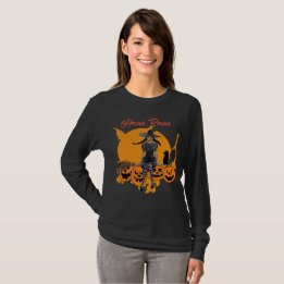 T-shirt Hocus Pocus Halloween sorcière Chat Jack-o'-lanter