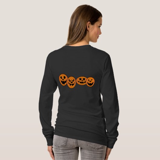 T-shirt Hocus Pocus Halloween sorcière Chat Jack-o'-lanter (Dos entier)