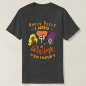 T-shirt Hocus Pocus I Need Coffee to Focus Halloween Teach (Design devant)