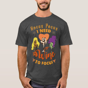 T-shirt Hocus Pocus I Need Coffee to Focus Halloween Teach
