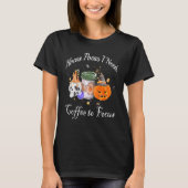 T-shirt Hocus Pocus I Need Coffee to Focus Halloween Teach (Devant)
