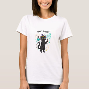 T-shirt Hocus Purrcus - Magique Halloween Femme de chat