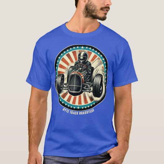T-shirt Hod Rod Racing Comic Book Style (Devant)