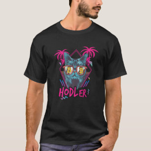 T-shirt Hodl Bitcoin Chat avec Crypto Devise Contre Inféri