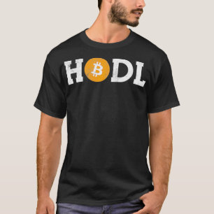 T-shirt Hodl Bitcoin Hodl Vintage Distressed Bitcoin Logo