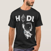 T-shirt HODL Ethereum Astronaut Crypto Design (Devant)