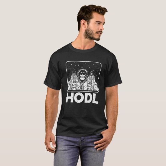T-shirt HODL Moon Apes Hold The Bag ! Ape Into Crypto Like (Devant entier)