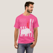 T-shirt Hog Hunter Us Drapeau Patriotique American Rifle (Devant entier)