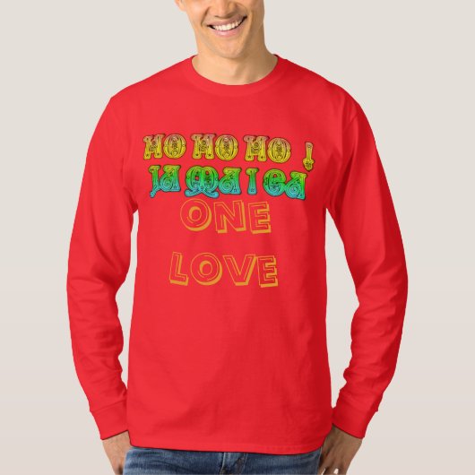 T-shirt HoHoHo Jamaïque Un amour Joyeux Noël Couleurs (Devant)