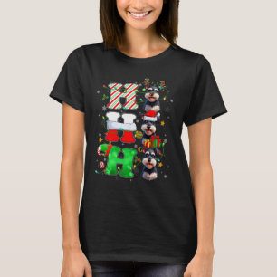 T-shirt Hohoho Schnauzer Chien Père Noël Elf Casquette Rei