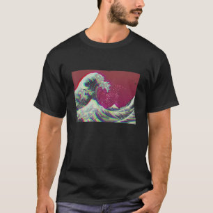 T-shirt Hokusai Grande Vague Retro Moderne Look