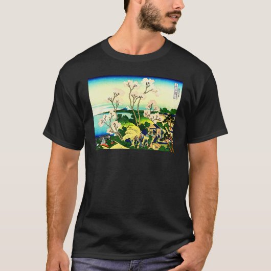 T-shirt Hokusai Japan landscape Goten-yama hill Japanese a (Devant)