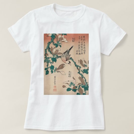 T-shirt Hokusai Java Sparrow sur Magnolia GalleryHD (Design devant)