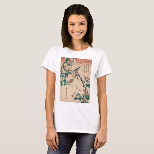 T-shirt Hokusai Java Sparrow sur Magnolia GalleryHD (Devant entier)