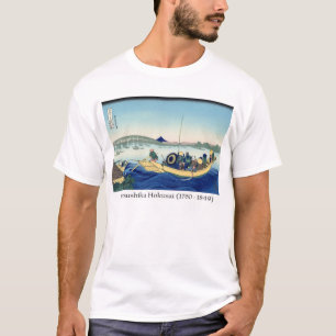 T-shirt Hokusai sur le mont Fuji, - coucher du soleil à