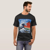 T-shirt Hokusai“The Great Wave”&“Fine Wind, Clear Morning” (Devant entier)