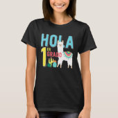 T-shirt Hola 1 er Primer Grado Llama Retour à l'école Span (Devant)
