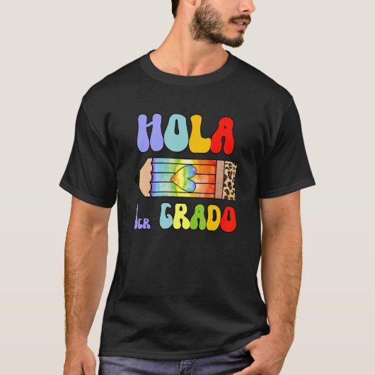 T-shirt Hola 1er Primer Grado Enseignant espagnol Maestra (Devant)
