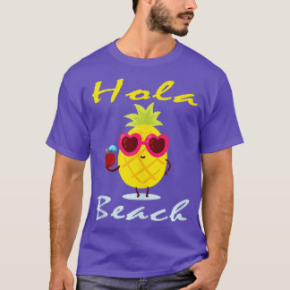 T-shirt Hola Beach Funny Beach Vacances été, (10)