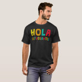 T-shirt Hola Estudiantes Maestra Back To School Spanish Te (Devant entier)