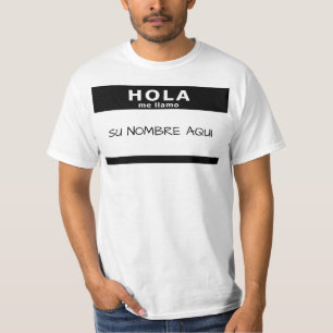 T-shirt hola je llamo