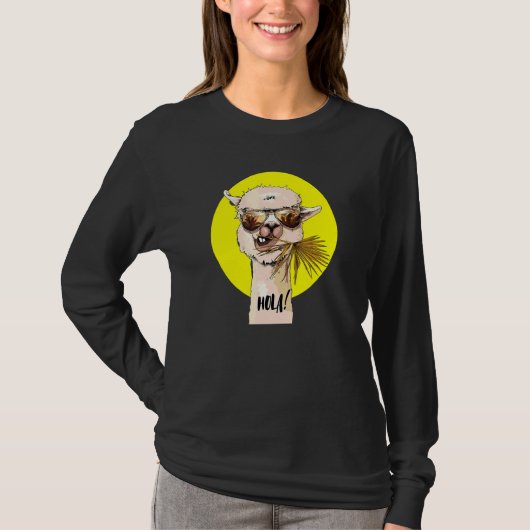T-shirt Hola Llama Farm Cute Llama (Devant)