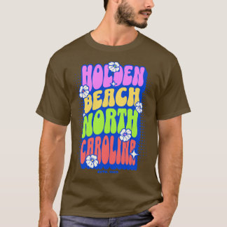T-shirt Holden Beach Caroline du Nord Bubble Fleurs