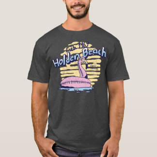 T-shirt Holden Beach North olina Ocean Float Flamant rose