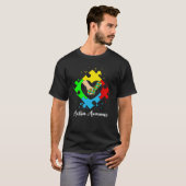 T-shirt Holding Hands In Heart Puzzle Autism Awareness Sup (Devant entier)