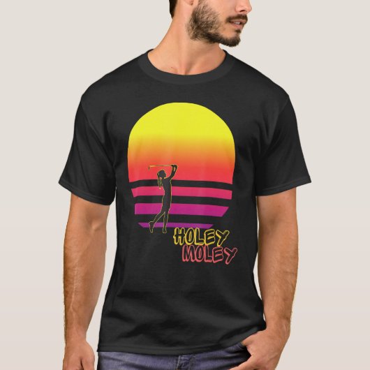 T-shirt Holey Moleys Golf-Sunset Homme (Devant)