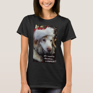 T-shirt Holiday Dachshund w. Arbre de Noël & lumières de f