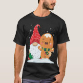 T-shirt Holiday Gnome with Candy Cane and Gingerbread Chri (Devant)