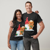 T-shirt Holiday Gnome with Candy Cane and Gingerbread Chri (Unisexe)