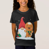 T-Shirt Holiday Gnome with Candy Cane and Gingerbread Chri (Devant)