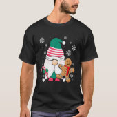 T-shirt Holiday Gnome with Candy Cane and Gingerbread Chri (Devant)