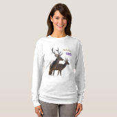 T-shirt Holiday Vibes Deers Long Sleeves Top (Devant entier)