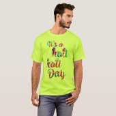 T-shirt holiES - C'EST UN HOLI HOLI DAY + votre backgr. (Devant entier)