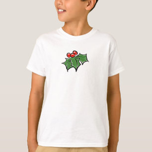 T-shirt Holly Feuilles, Holly baies, fun vacances botaniqu