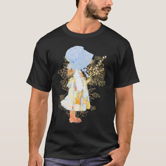 T-shirt Holly Hobbie Comté Fille Holding Fleurs Douce (Devant)