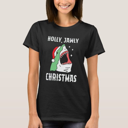 T-shirt Holly Jawly Christmas Christmas In July Shark (Devant)