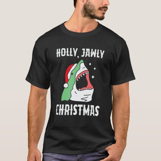 T-shirt Holly Jawly Christmas Christmas In July Shark (Devant)